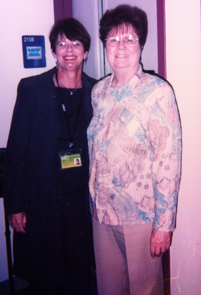 (r,l) Betty Ferrier pictured with Dr. Heather Stockwell, professor and chair in the Department of Epidemiology and Biostatistics