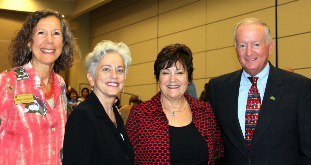 From left: Nancy Natilson and Barbara Zdravecky of Planned Parenthood of Southwest and Central Florida with Lawton and Rhea Chiles Center pioneers Dee Jeffers and Charles Mahan.