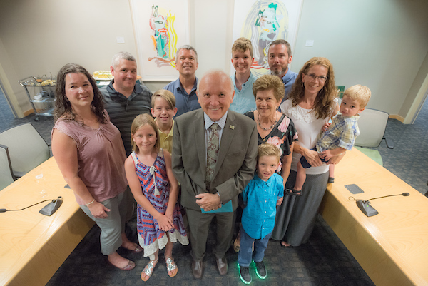 Dr. Phillip Marty with his family (Photo by Eric Younghans).