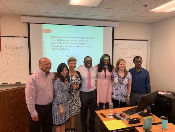 Dr. Aurora Sanchez-Anguiano at one of her student’s doctoral defense presentation. (Photo courtesy of Sanchez-Anguiano)