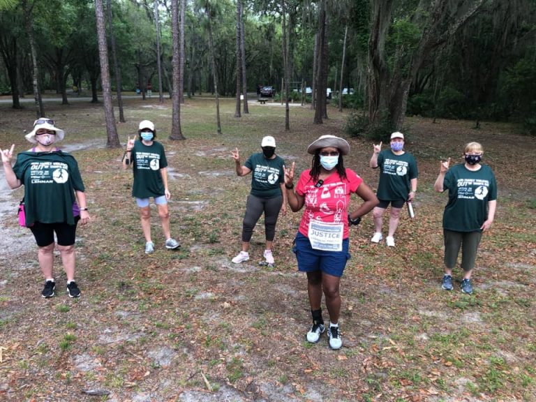 USF COPH staff participating in the socially distant 5K. (Photo courtesy of Natalie Preston)