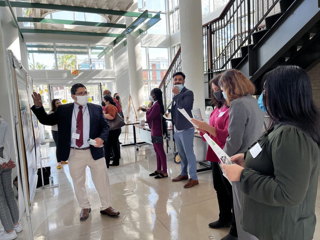 Dr. Abraham Salinas presenting at the 2022 Chiles Center Synergy. (Photo by Caitlin Keough)