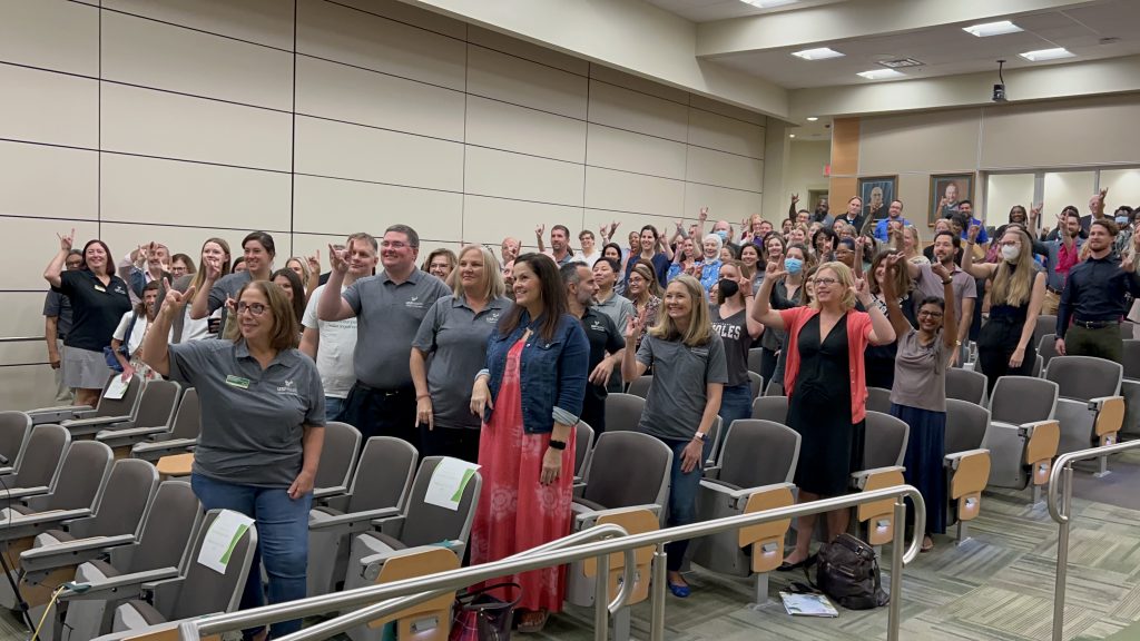 COPH students, faculty and staff at the State of the College Address on Sept. 23. (Photo by Anna Mayor)