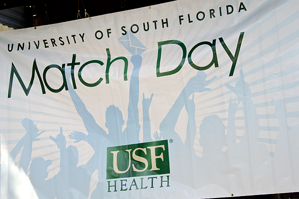 Match Day banner, USF Health Morsani College of Medicine