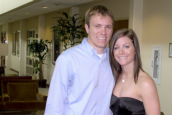 DPT student Amanda Colucci with fiance, May 2012